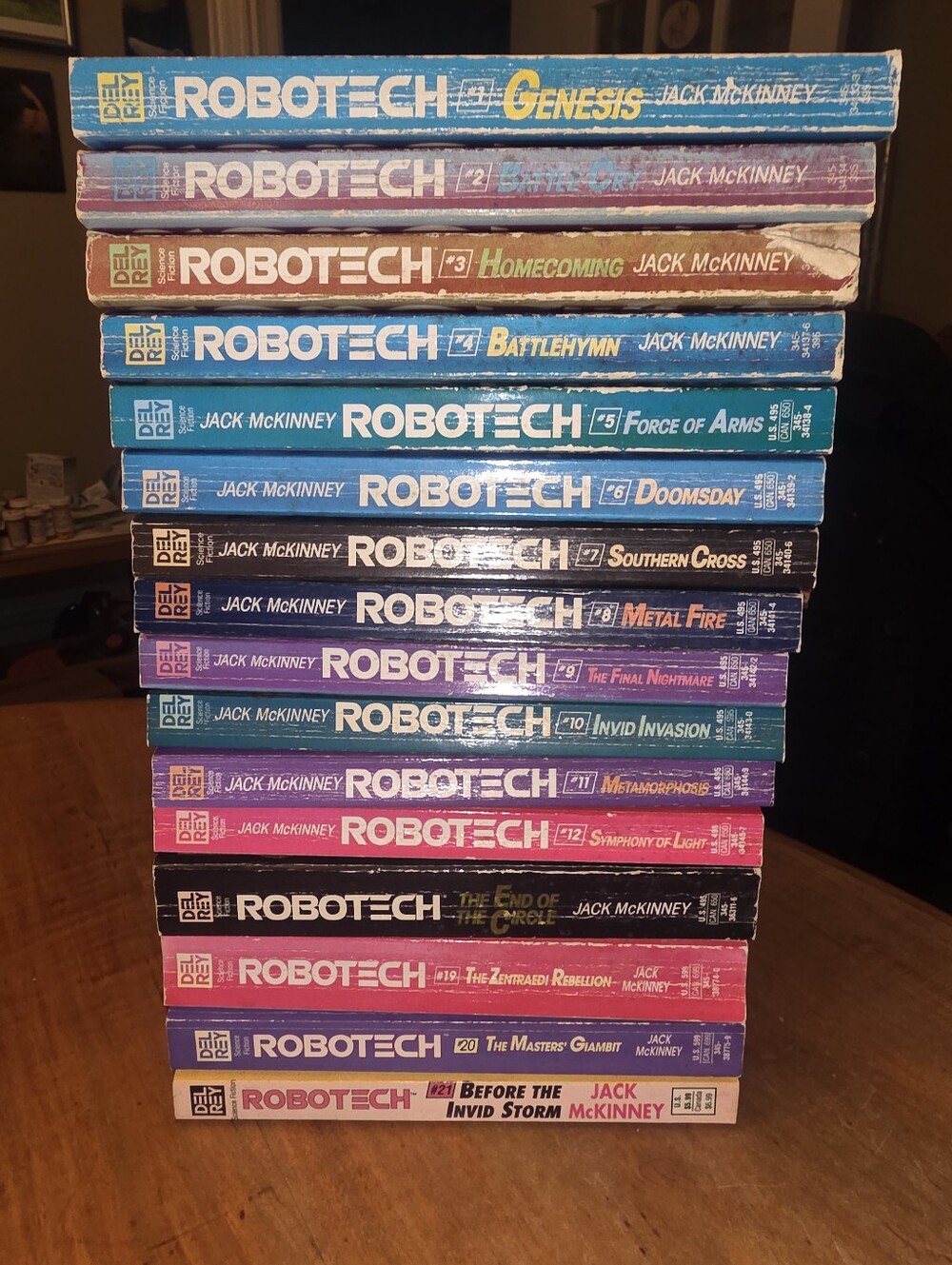 Lot of 16 Robotech Novels 1-12, 18-21 Jack McKinney * PB VG 16 BOOK LOT